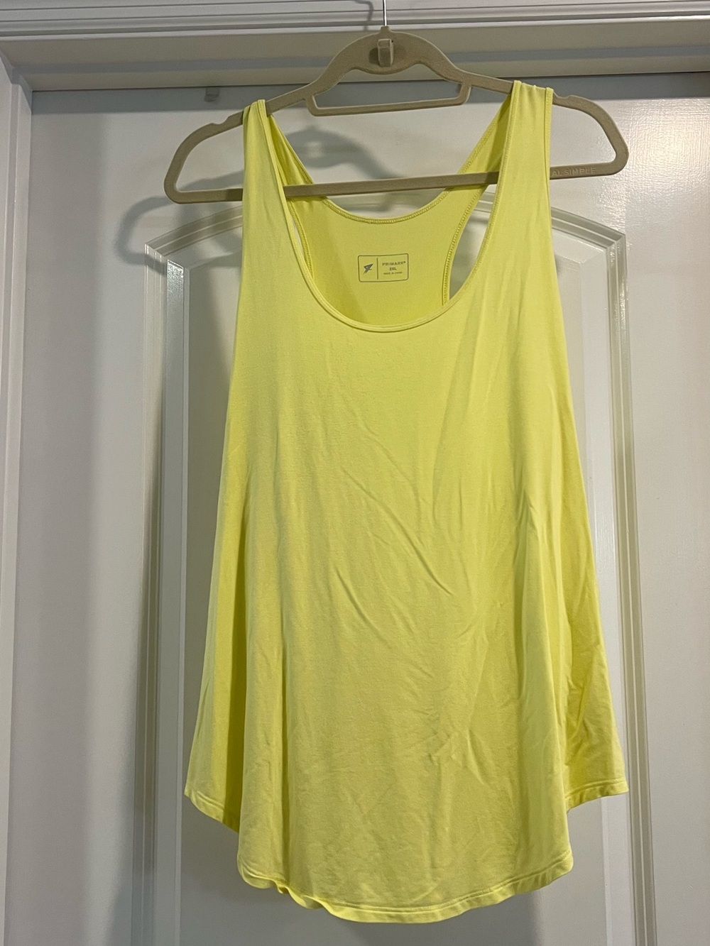 Primark Neon Yellow Scoop Neck Racerback Tank